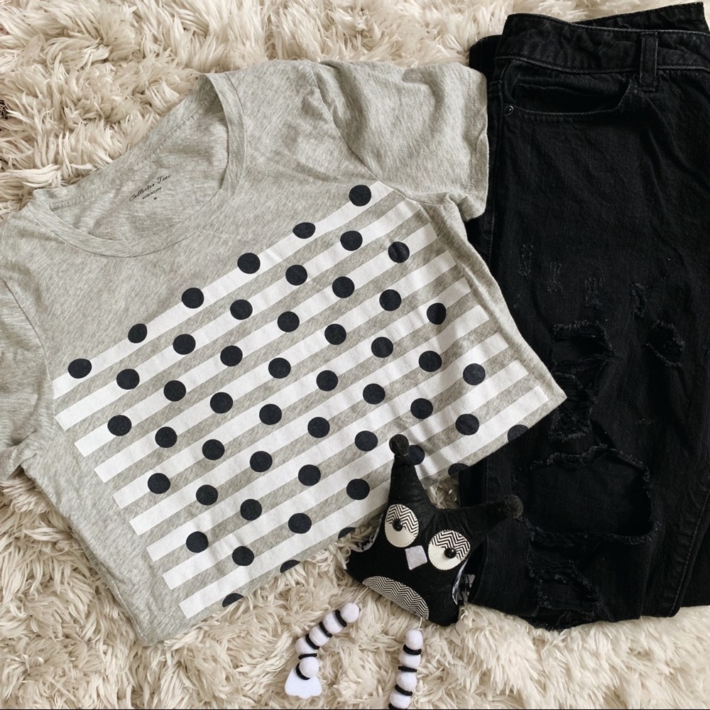 J. Crew Striped/Polkadot Collector’s Tee | Size: M